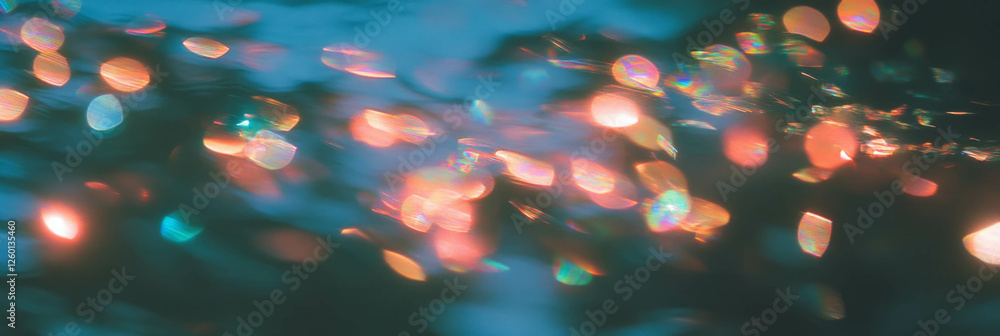 Aufkleber complex sparkling light formations from geometric and organic bokeh textures