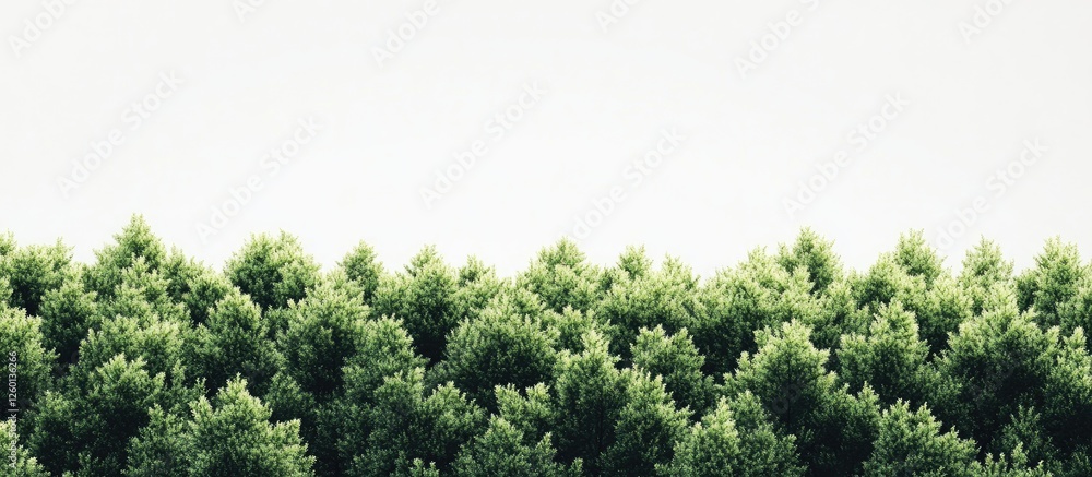 Poster lush green forest texture with abstract details above a soft white background creating a serene and 