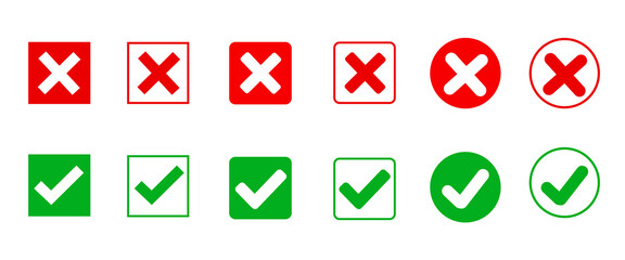 Set of check mark icon