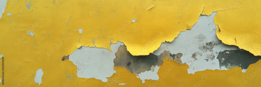 Poster textured gold lemon yellow wall with grunge and concrete effects creating a striking backdrop