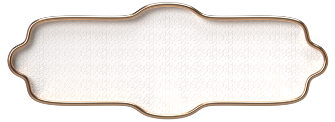 Elegant Rose Gold and White Decorative Frame, Blank Template for Text or Design