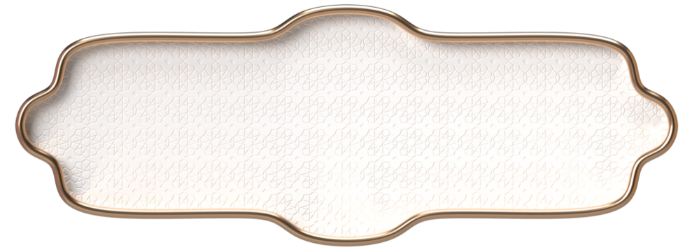 Elegant Rose Gold and White Decorative Frame, Blank Template for Text or Design