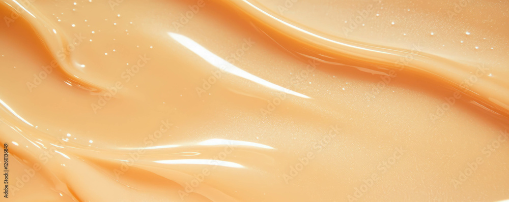 Poster golden beige shimmering gel with elegant texture and subtle light effects in a clean setting