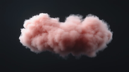 Pink Cloud Dream: A fluffy, cotton candy-like pink cloud floats against a dark background, creating a surreal and dreamy atmosphere. Perfect for design projects needing a touch of whimsicality. 