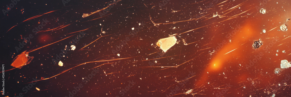 Poster Textured backdrop of scratched film with dust and grain creating an abstract visual effect