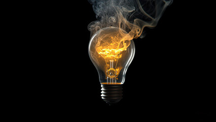 smoke on a black background generative ai