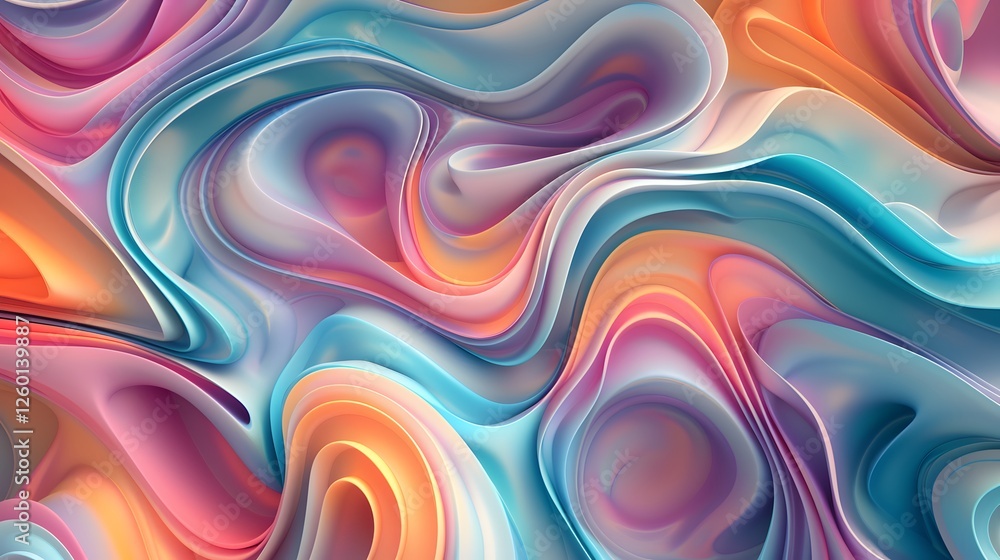 Aufkleber a colorful abstract background with swirls of different colors