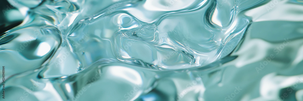 Poster elegant clear viscous gel with strong surface tension and minimal light distortion