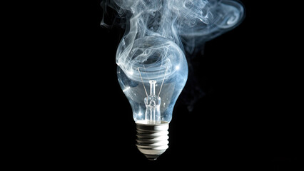 smoke on a black background generative ai