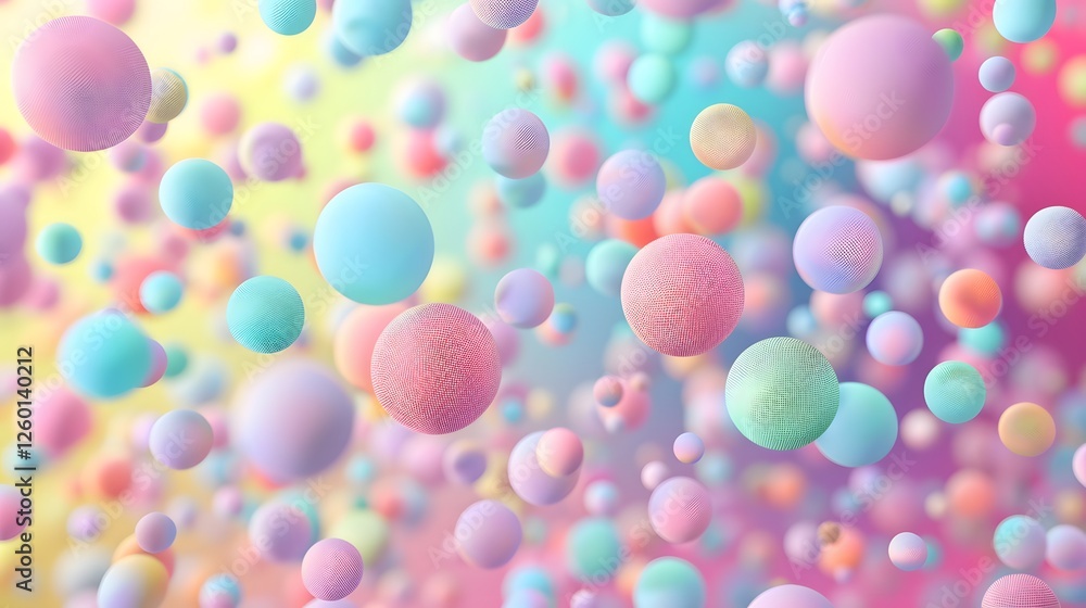 Aufkleber a colorful background with many different colored balls floating in the air