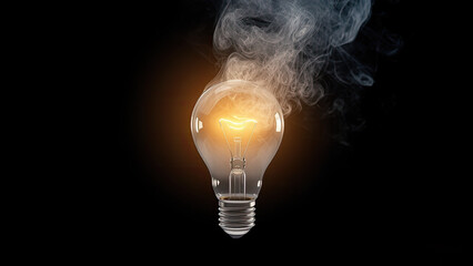 smoke on a black background generative ai