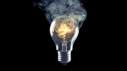 smoke on a black background generative ai