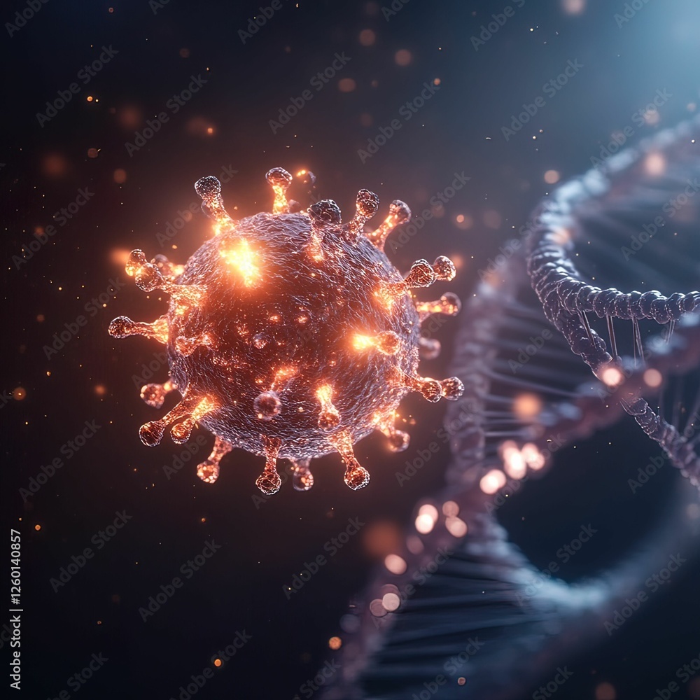 Poster malware infection concept digital realm 3d visualization dark background close-up view cybersecurity