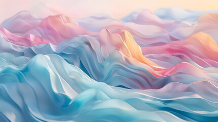 Fototapeta premium a close up of a painting of a bunch of different colored waves