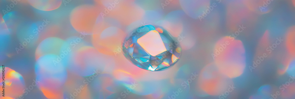 Poster captivating bokeh texture featuring a radiant halo effect and soft sparkle in vibrant colors