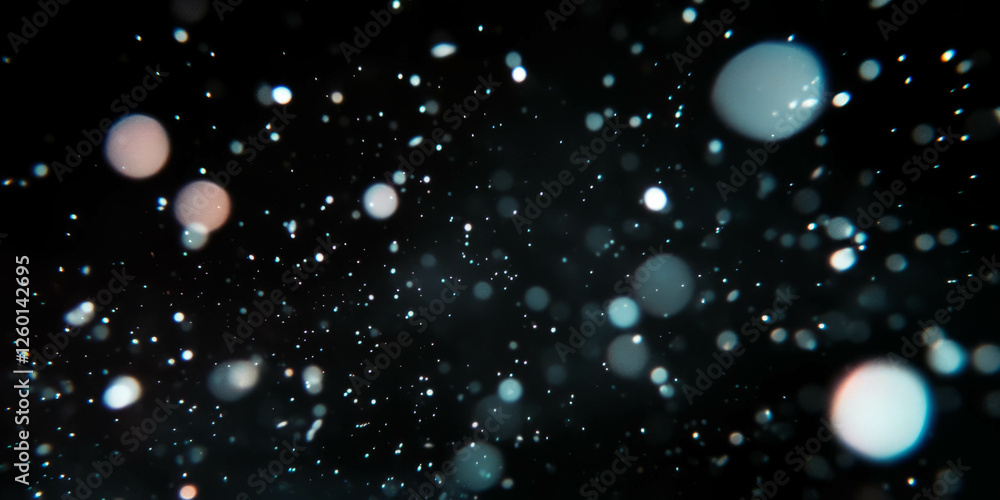 Aufkleber distinct halo effect with isolated bokeh texture against a black background