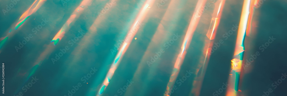 Aufkleber Isolated crystal flares create a soft halo effect with diffused lighting patterns