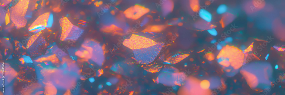 Poster vibrant bokeh texture with sparkling hues creates a mystical visual experience