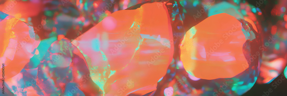 Aufkleber vibrant overlapping bokeh texture with rich hues and sparkling details captured beautifully