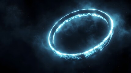 a ring of light in the dark sky