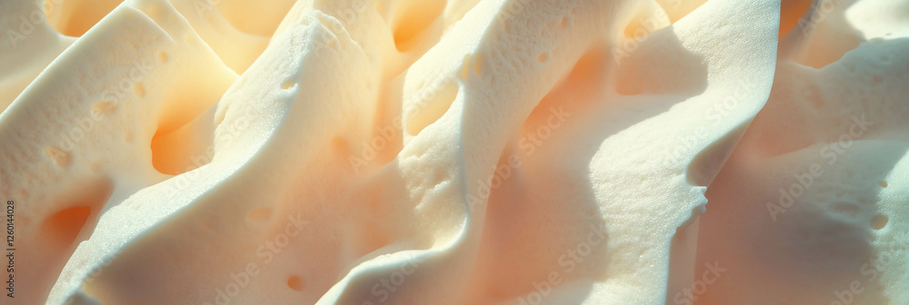 Poster high-quality texture of light beige cone wafer with detailed debossed rectangles