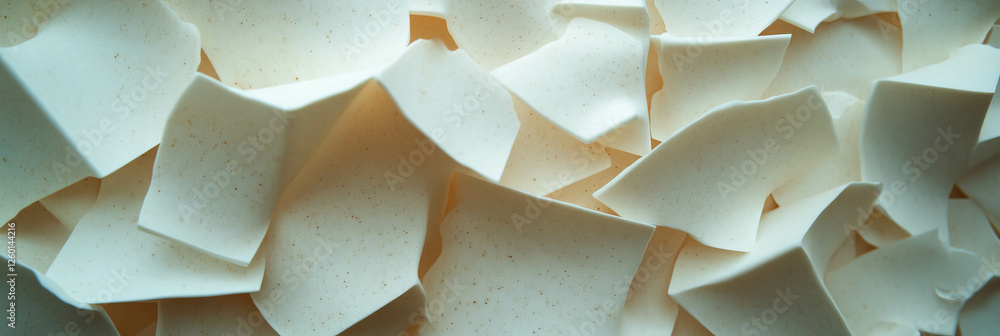 Poster texture of light beige cone wafer with large smooth rectangles and coarse surface