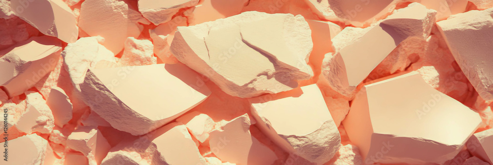 Aufkleber texture of light beige cone wafer with uneven surface and coarse fragments visible across the design