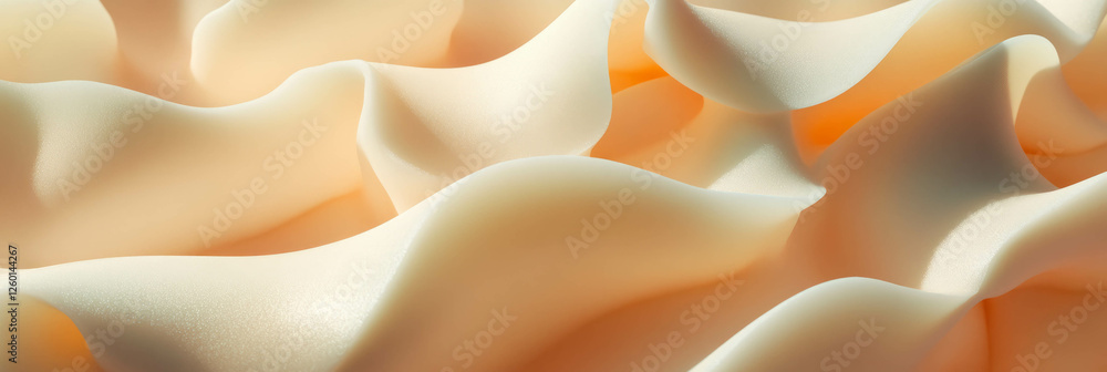 Poster Light beige cone wafer texture with smooth and coarse features creates an interesting visual display
