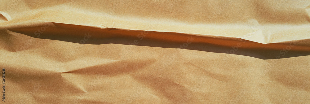 Poster Subtle texture of light brown paper with fine lines and creases creating a unique surface detail