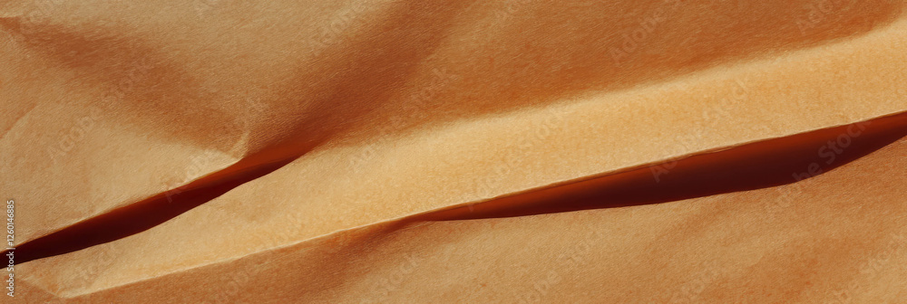 Poster Light brown paper texture with tightly packed vertical fibers and a smooth surface