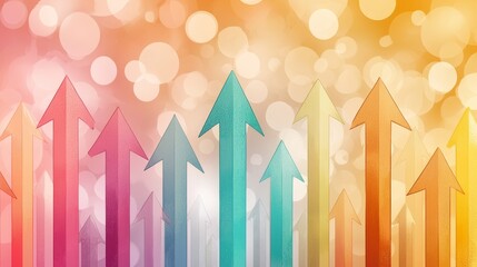 Abstract Background of Arrows Representing Professional Growth and Career Advancement Opportunities
