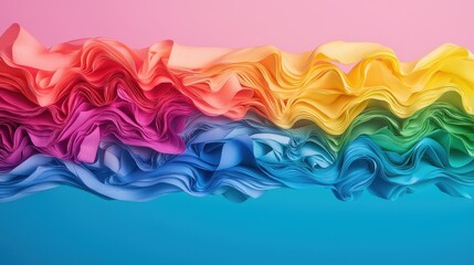 Fototapeta premium Pulp Fiber Concept, Colorful Swirling Pulp Fibers in Water with Vibrant Patterns and Soft Textures