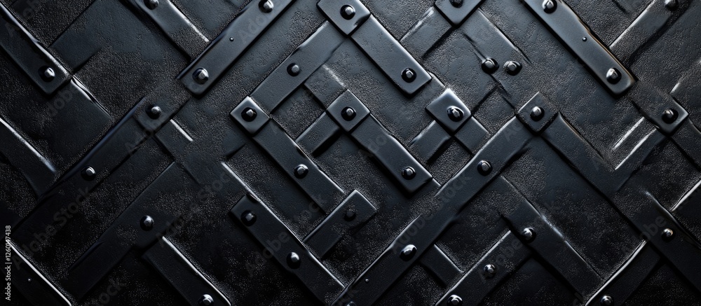 Aufkleber sleek brushed black metal surface texture with intricate details and sharp lines arranged diagonally