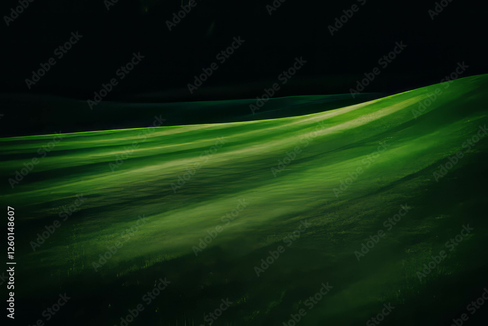 Poster light green fairway texture with subtle mowing lines on dark background