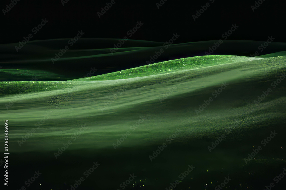 Poster light green fairway texture with subtle mowing lines on a dark background