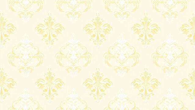 Elegant yellow damask pattern, repeating, background texture, digital pattern, vintage, classic, ornate, decorative, wallpaper, textile, fabric, surface pattern, design, graphic, illustration, floral.