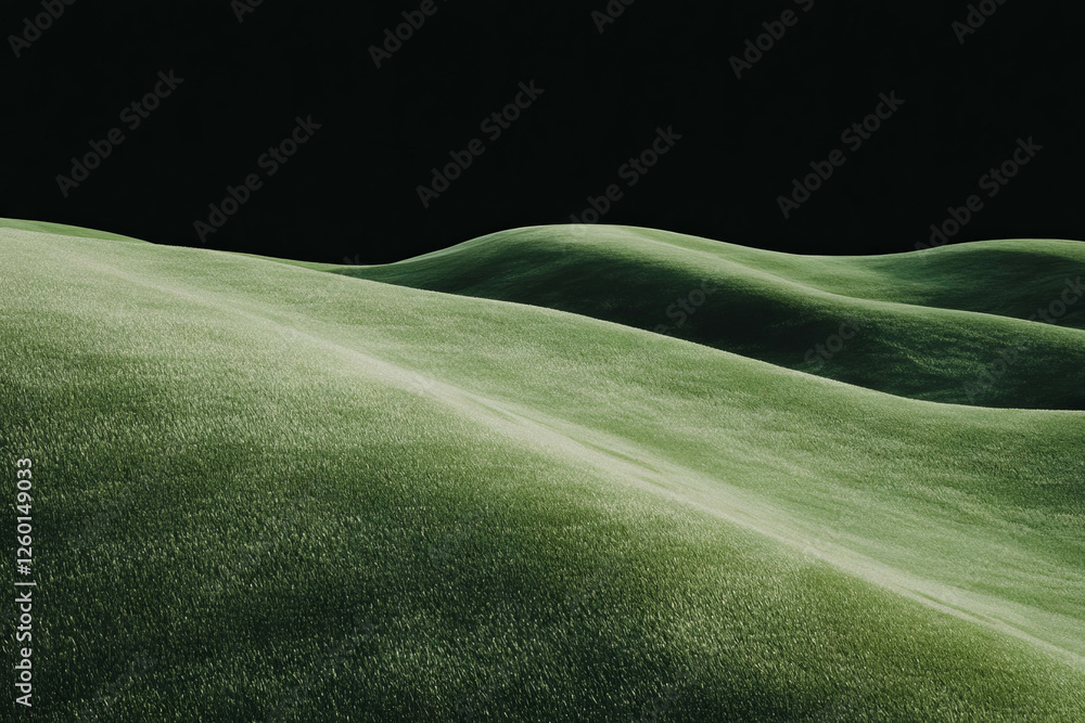 Poster captivating light green fairway texture with subtle rolling features against dark background
