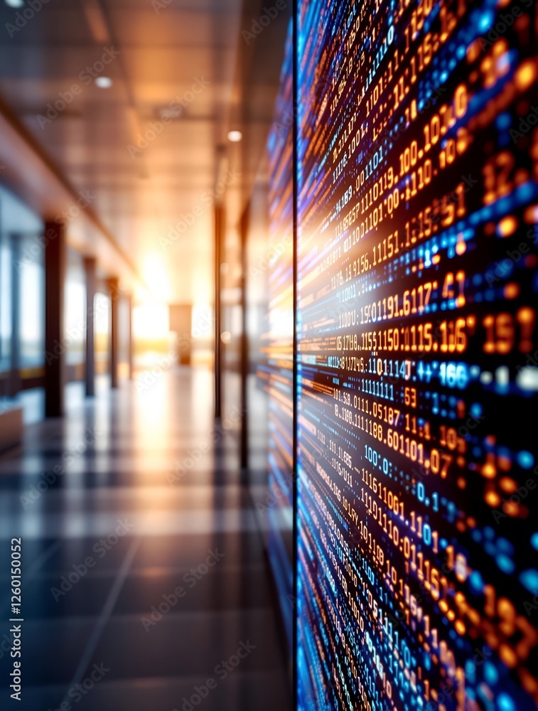 Poster sunset & data: a dynamic fusion of technology and future progress