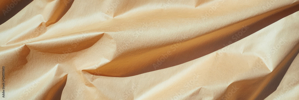 Poster Smooth light tan packing paper texture with sheen for design and craft projects