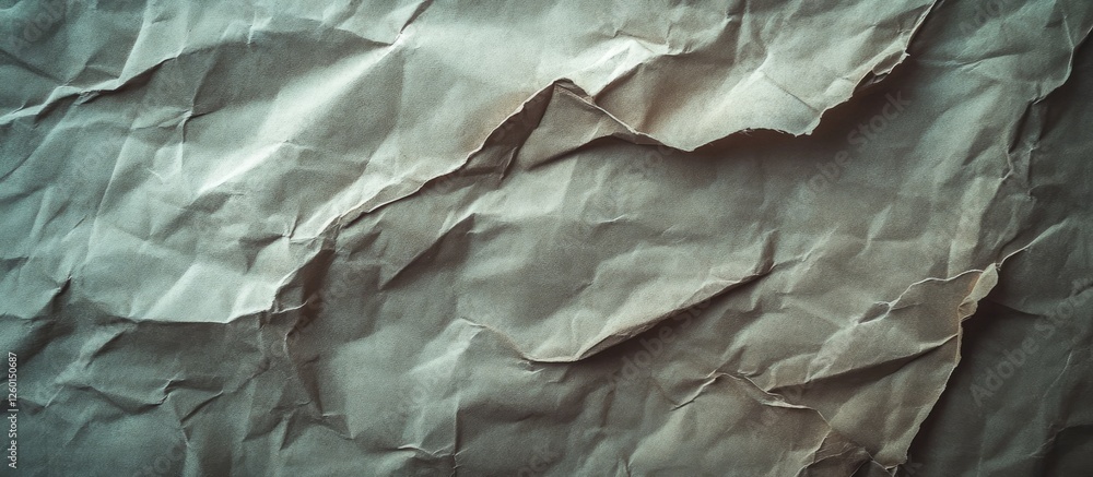 Poster crumpled gray paper texture with natural grunge details and abstract canvas appearance, featuring sh