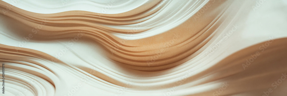 Poster Light tan paper texture with fine vertical wavy grain and smooth finish displayed prominently
