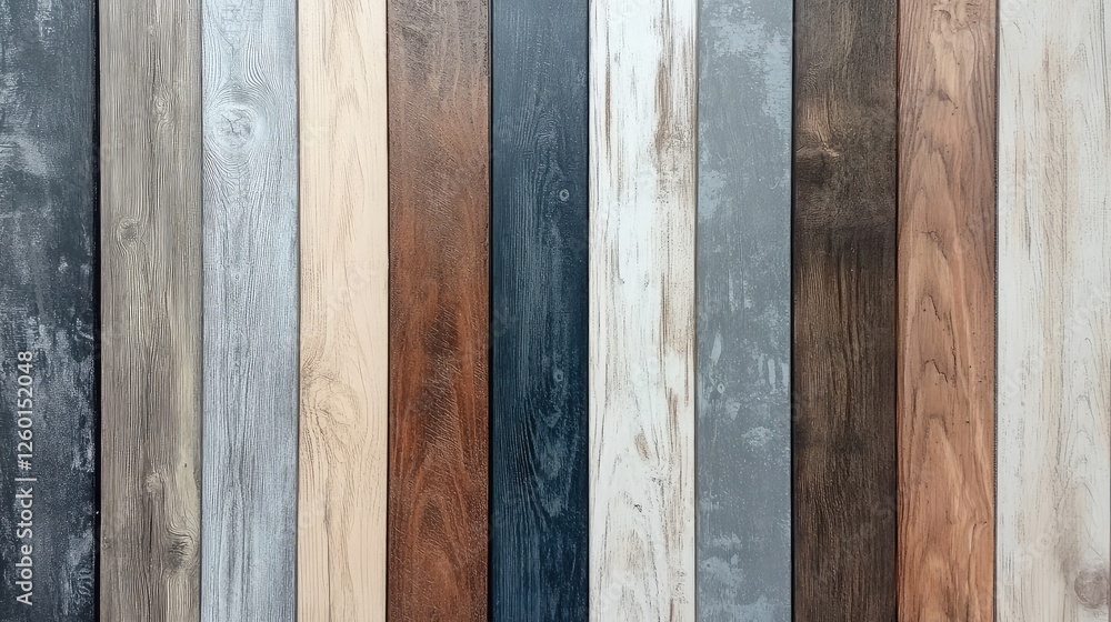 Poster horizontal view of aged wooden boards with weathered textures and subtle grain patterns, perfect for