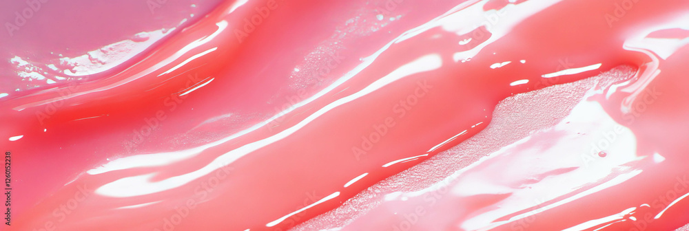 Poster translucent pink gel texture with smooth surface and subtle reflections