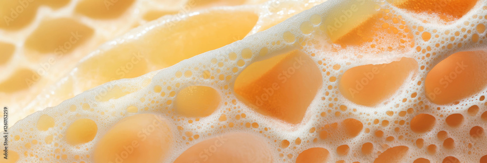 Poster light yellow cone wafer with fine texture and subtle surface details