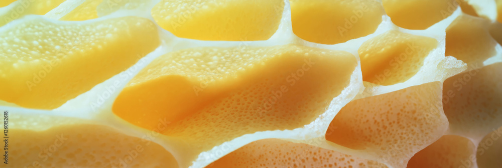 Poster Light yellow cone wafer texture featuring random fine triangles and subtle surface details