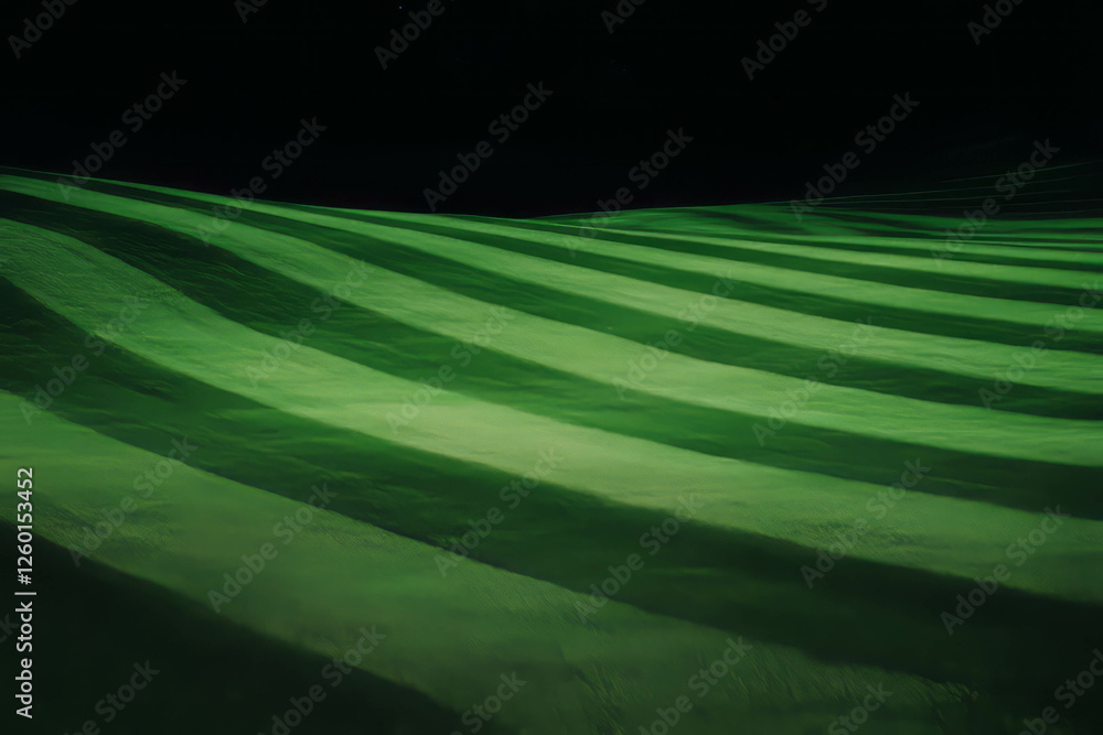 Poster close-up of lush green fairway texture with subtle ripples on dark background