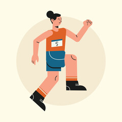 Flat Vector Sport Illustration
