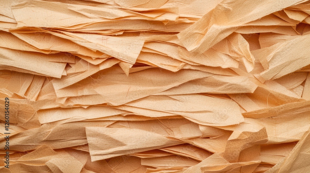 Poster pulp fiber concept, close-up view of arranged wet pulp fibers in layers with textured surface for cr
