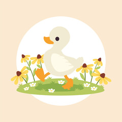Flat Vector Spring Season Illustration