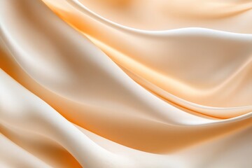 Soft, flowing fabric in warm shades creates an elegant and luxur